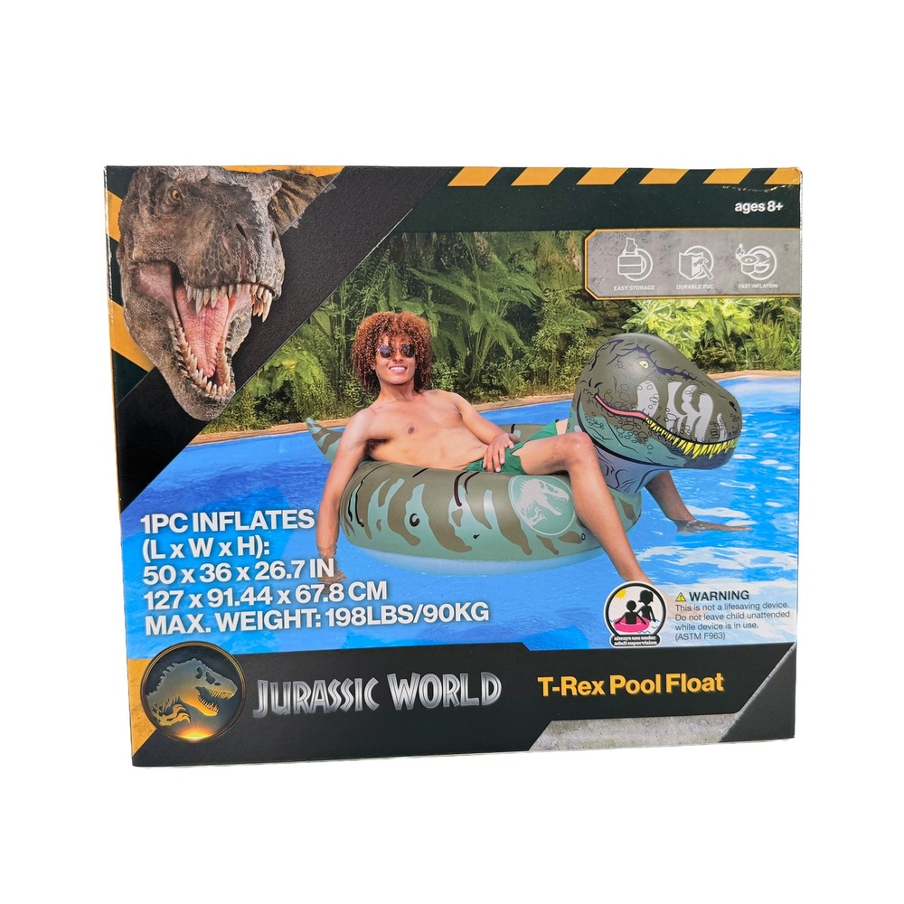 Jurassic World T-Rex Inflatable Pool Float 36 in BigMouth Inc Green NIB